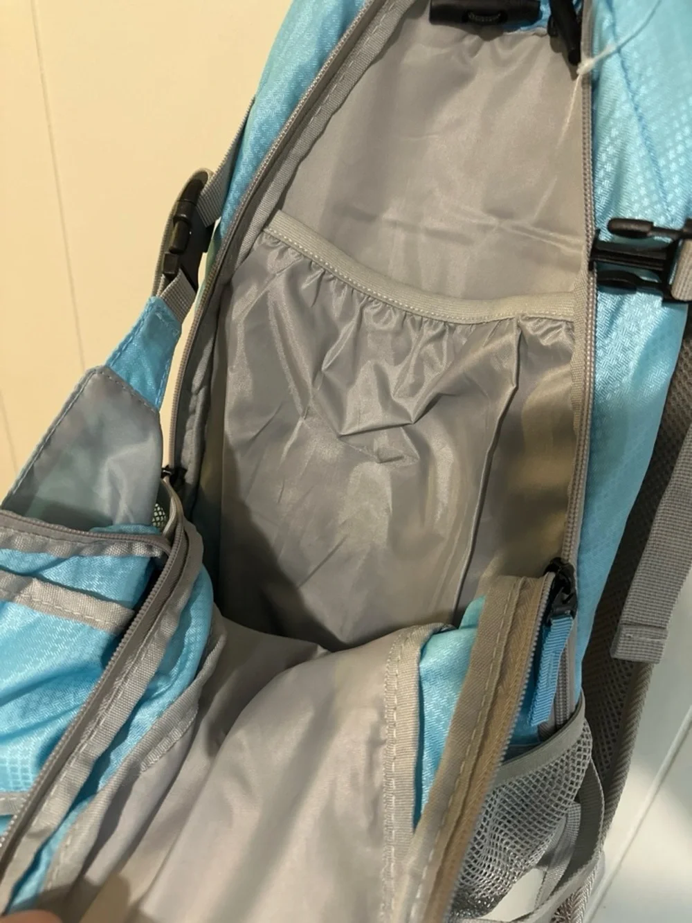 Quest light blue and Gray hiking Daypack